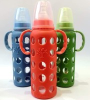 Minitree Glass Feeding Bottle With Handle 240 Ml